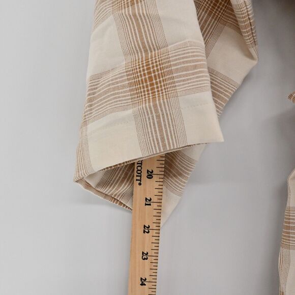 CARA SANTANA Jacket Womens Sz L She‎ Loves The Attention Plaid Print Trench Coat - Picture 14 of 15